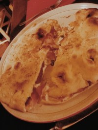 Focaccia crudo e mozzarella